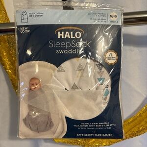 Brand New Halo SleepSack Swaddle with Gold Accents